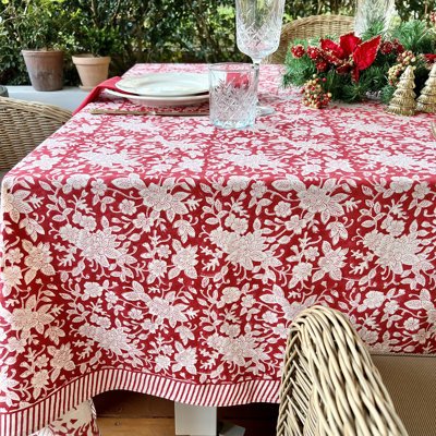 Carmen Red And White Square Tablecloth