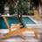 Casanova Outdoor Teak Wood Chaise Lounge