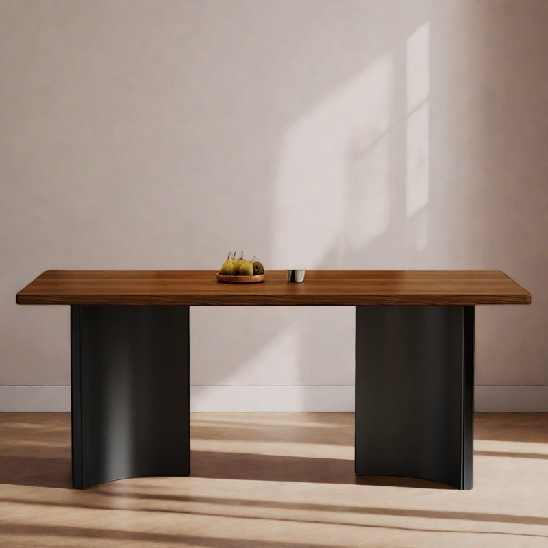 Medieval-style rectangular solid wood dining table, 29.5"H x 78.7"L x 34.6"W