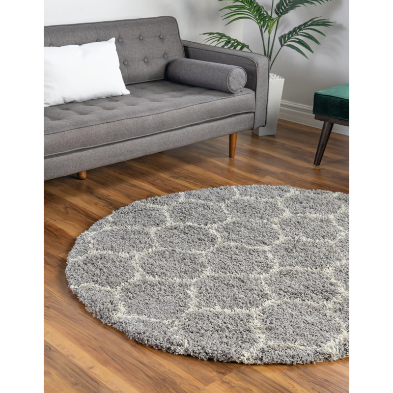 Geometric Indoor Rug, Round 10'