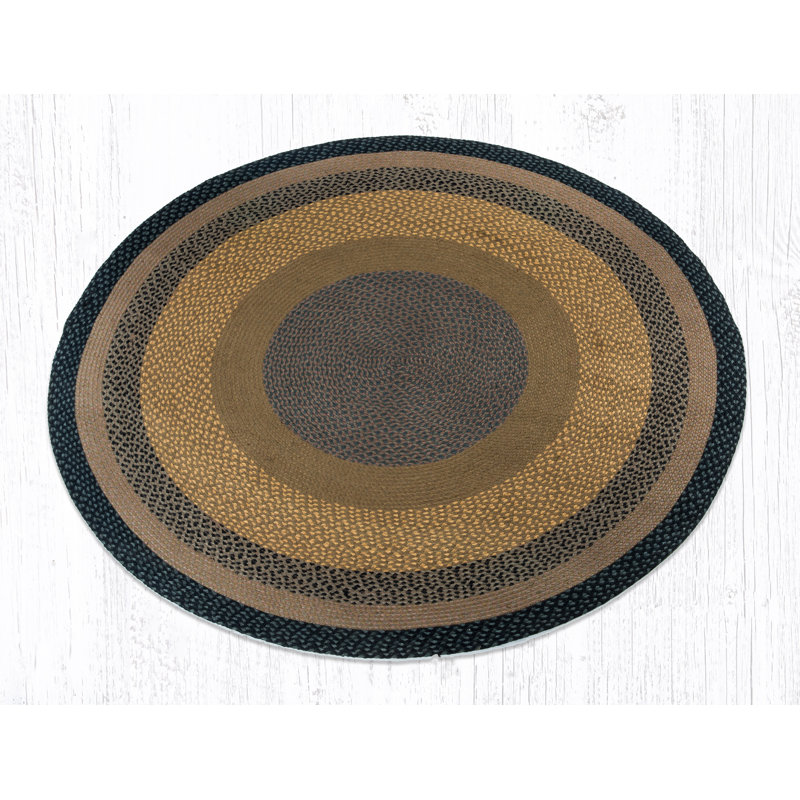 Tapis brun / noir Jerlene, Rond 5 pi 9 po