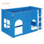 Lit mezzanine simple pour enfants avec guirlande lumineuse DEL, structure de lit mezzanine, bleu Klein-2004284171-2004284168