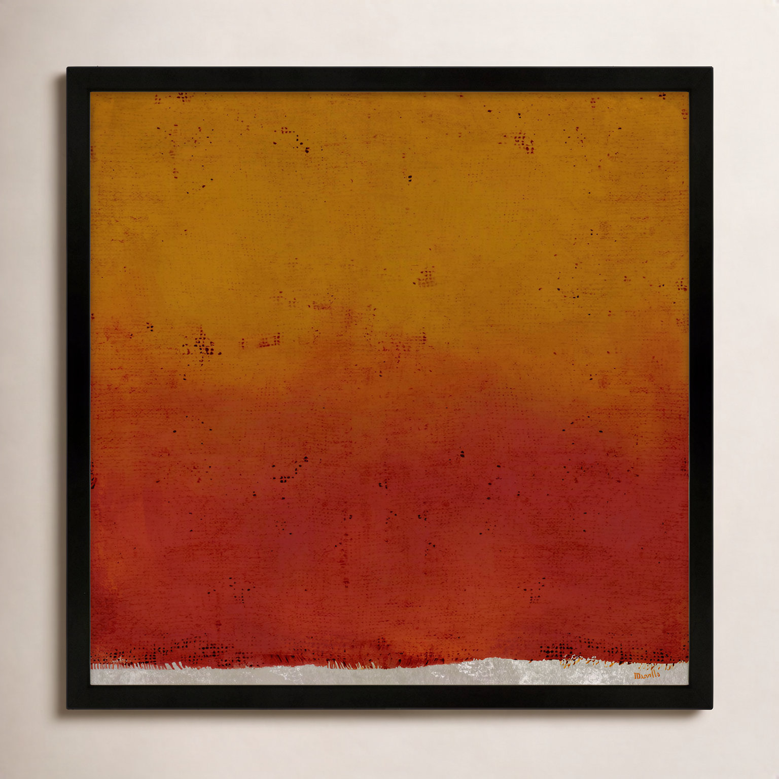 Sunset by Marco Marella for Studio M - Framed Wall Art, 36" H x 36" W, Paper, White