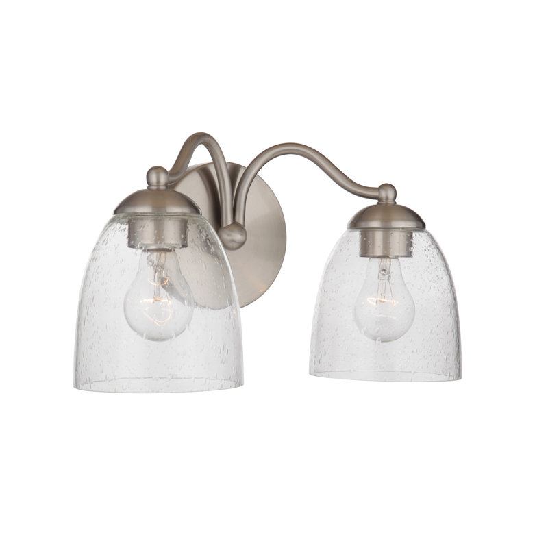 Worthington 2 - Light Dimmable Vanity Light, Brushed Polished Nickel