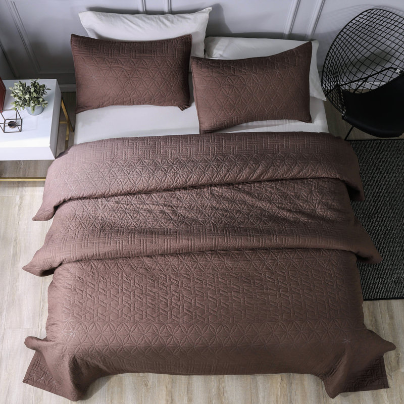 Polyester Percale Geometric Shapes Quilt