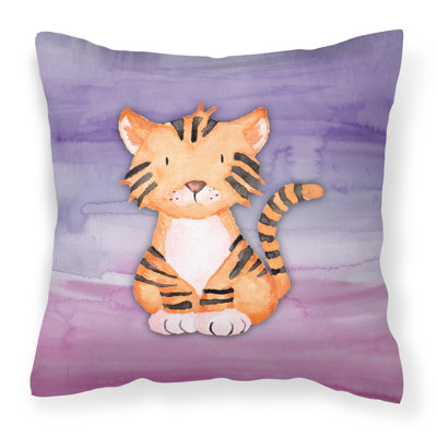 Coussin intérieur/extérieur en aquarelle tiger cub