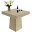 Table de salle à manger carrée peu encombrante pour 4 personnes - de style campagnard moderne avec base en piédestal en bois - Table compacte de 31,5 po idéale pour la salle à manger, le salon et les appartements-1171284155