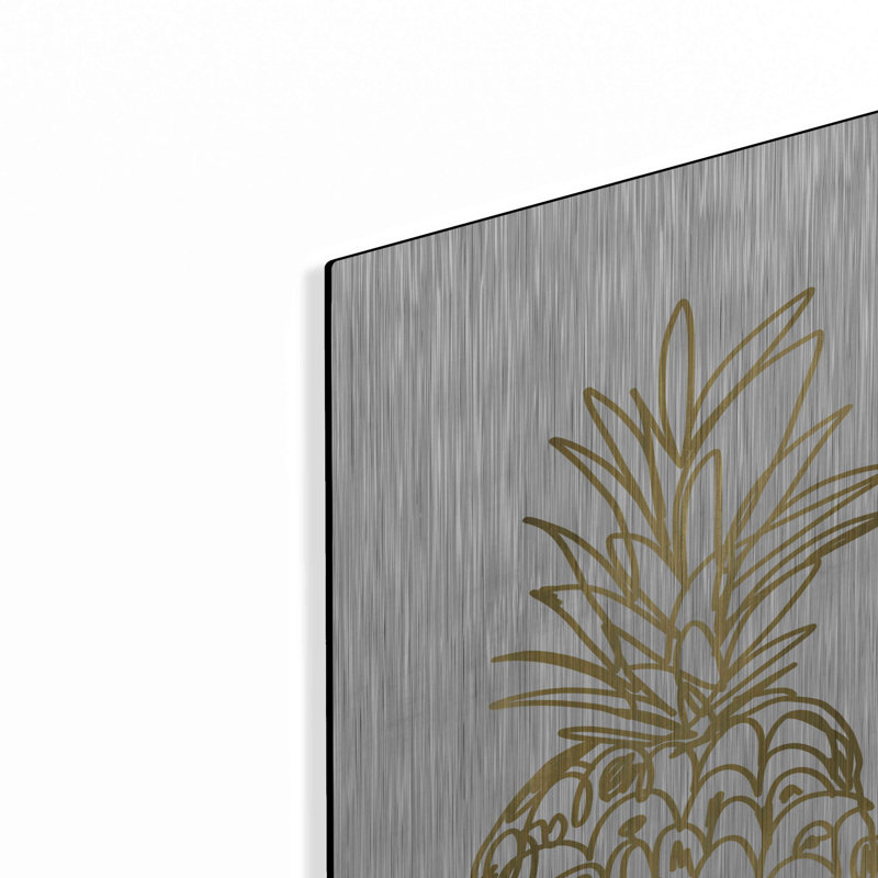 «Three Golden Pineapples» par Linda Woods, H 24 po x l 36 po