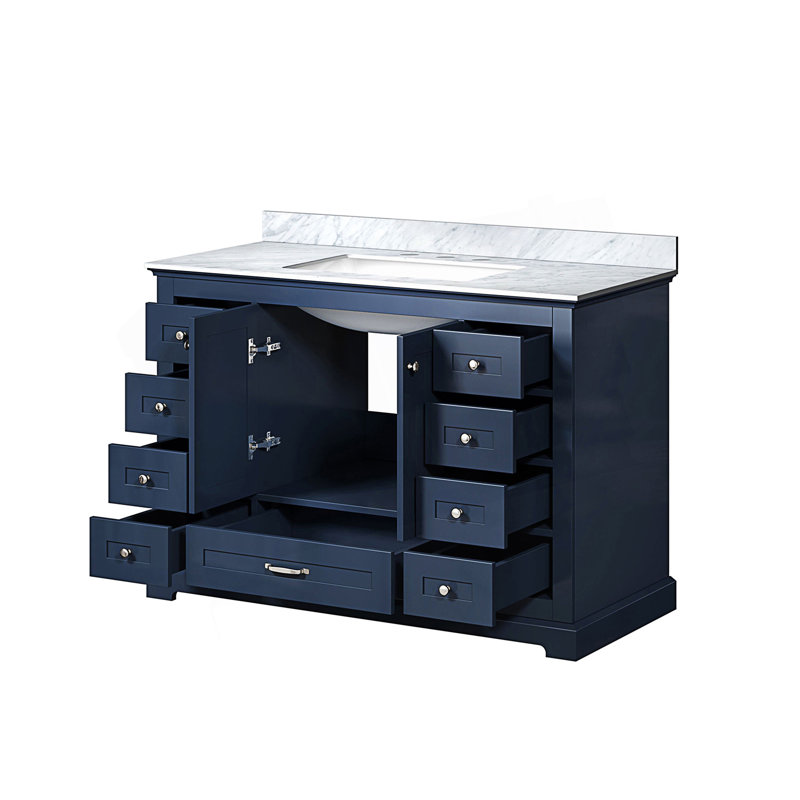 Design moderne 48 po X P 22 po D 2 portes avec plateau en marbre de Carrare