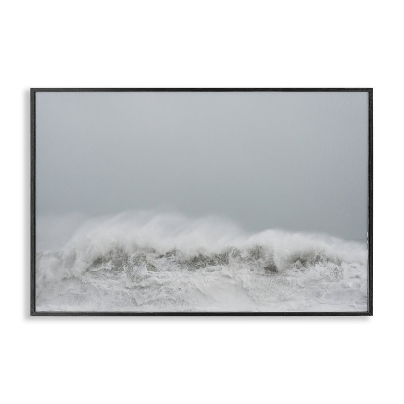 Giclée encadrée Cresting Wave Abstraction, design par Jade Sharp Photo, H 12 po x l 18 po, Giclée encadrée noir minuit