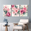 «Blush Pink Peony», reproduction d'art sur toile tendue sur toile (ensemble de 3)