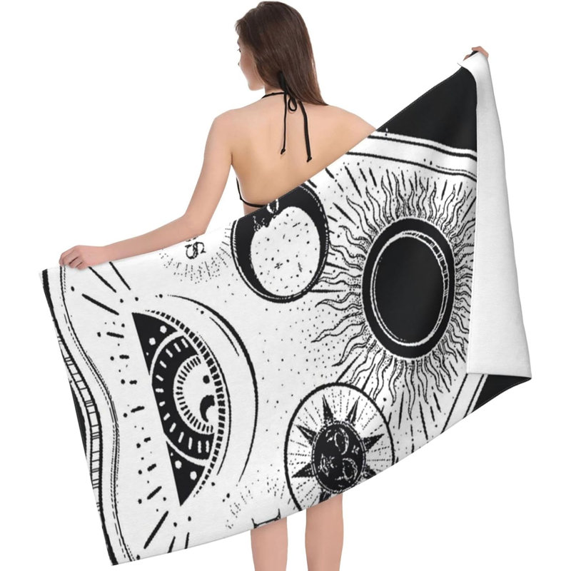 Serviette de bain en microfibre, absorbant ultra doux, serviette de plage, 50 x 60 po