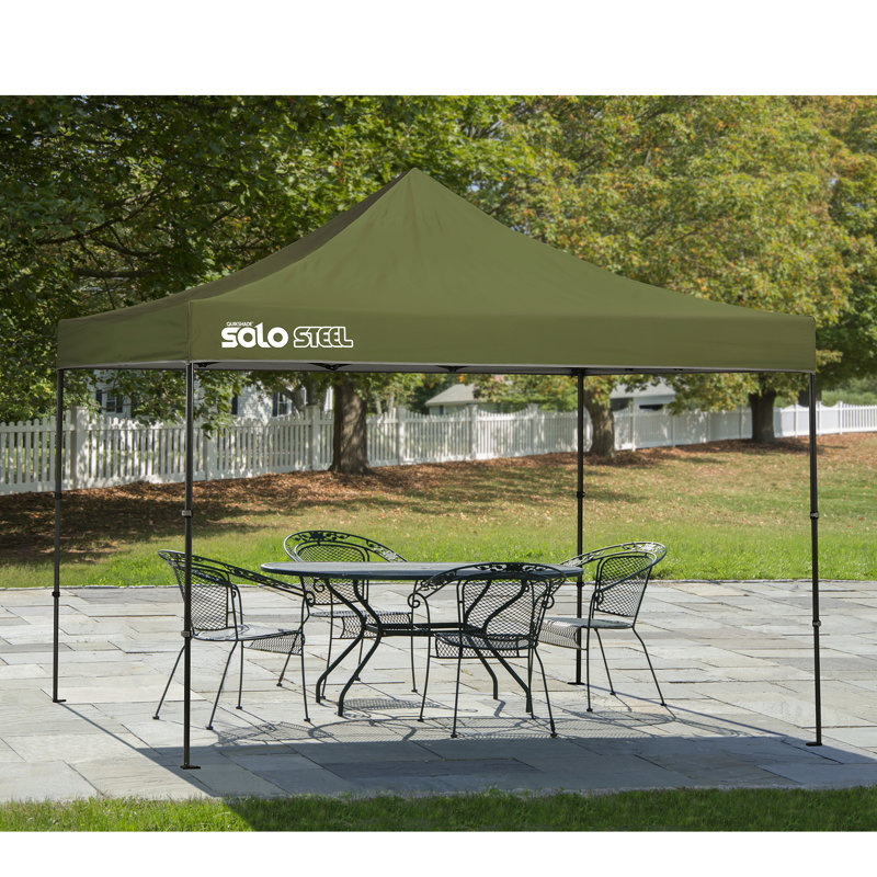 Olive Green 10' x 10' Steel Pop-Up Canopy