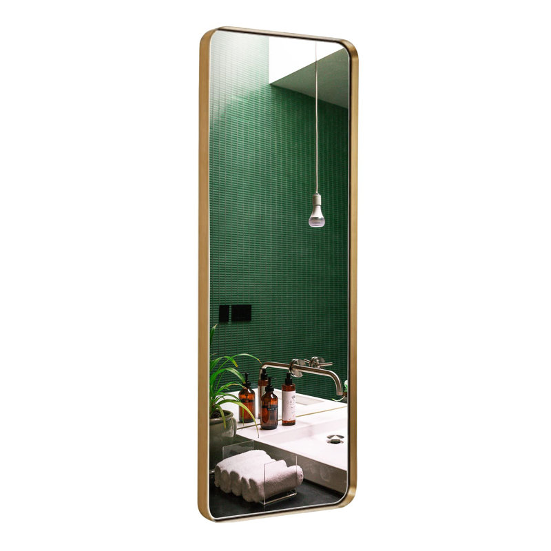Miroir d'appoint mural Monds, Or, 48 po x 18 po