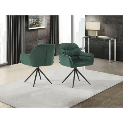 Carmel 47cm H Velvet Upholstered Metal Armchair