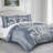 Valor 7-Piece Bed in a Bag Jacquard Floral Comforter Set with Sheets-2077348426-2037990667