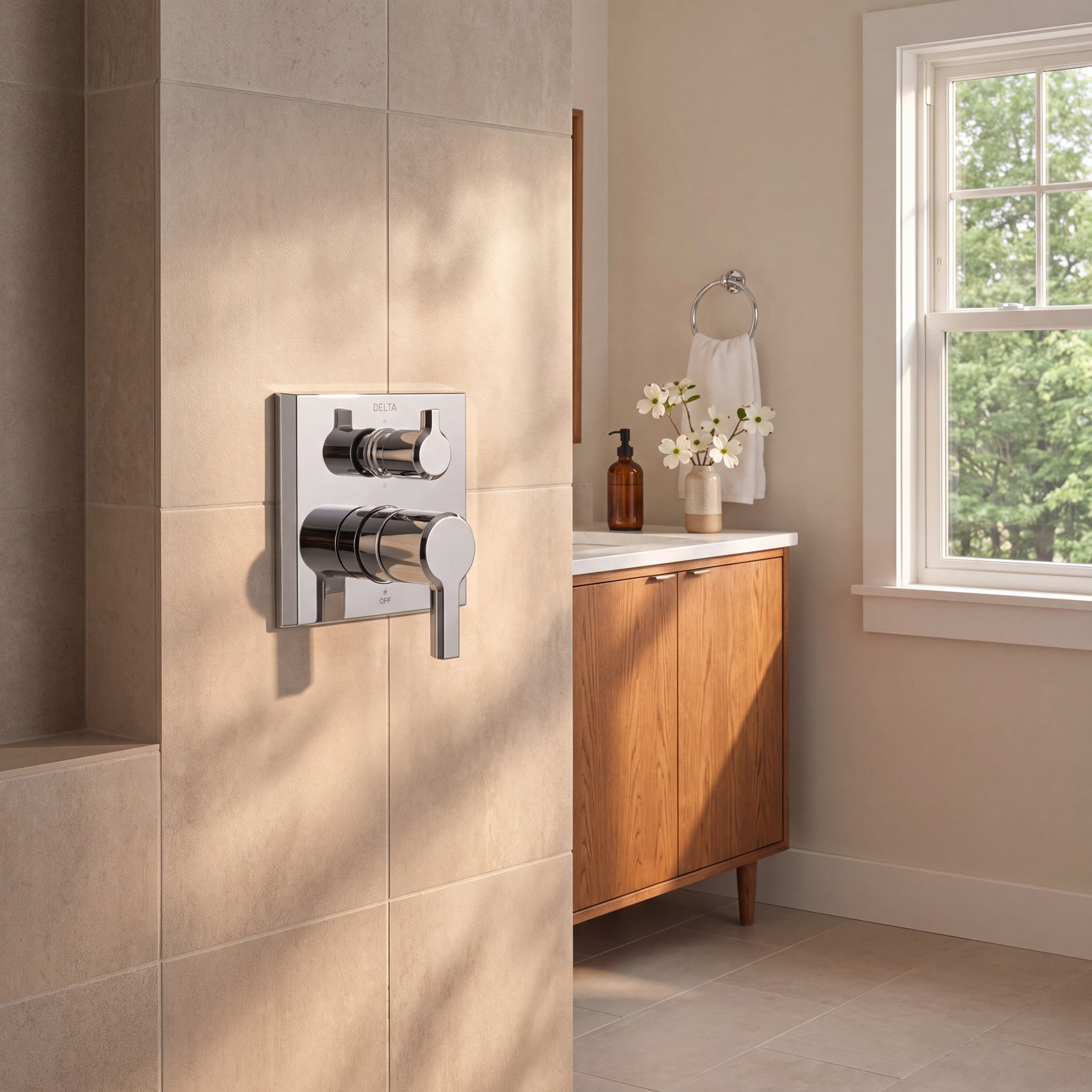 Pivotal Faucet Trim, Lumicoat Chrome