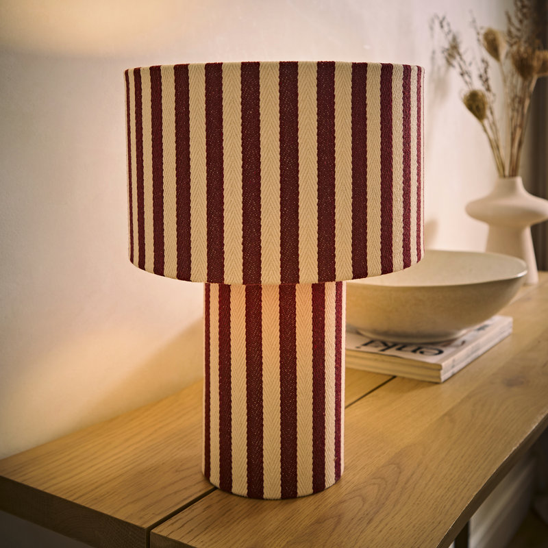 Lamp, Burgundy, With Bulb