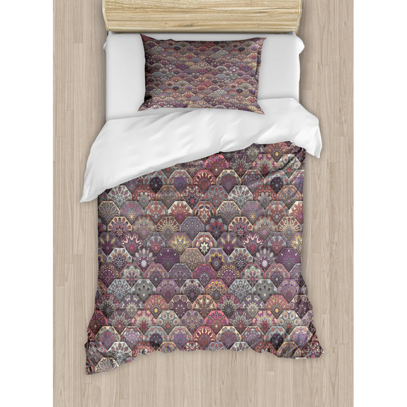 Plattsburg Pink/Red Microfibre 350 TC Duvet Cover Set, Single Duvet Cover + 1 Standard Pillowcase