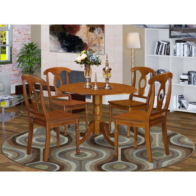 Maytham Solid Wood Top Pedestal Dining Set