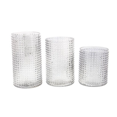Ensemble de votive en verre 3 pièces