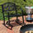 French Floral Cast Iron and Steel Outdoor Rocking Chair