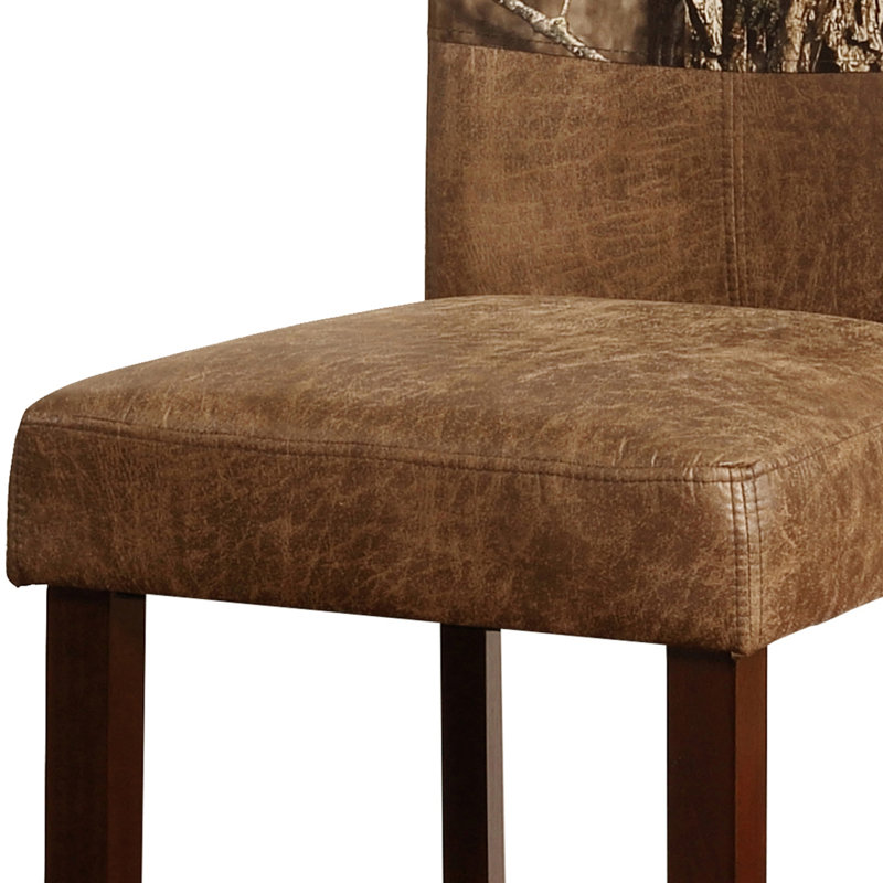 Tabouret de bar bicolore en bois rembourré