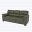 Canapé moderne en tissu de 81 pouces avec accoudoirs rembourrés et pieds triangulaires noirs, rembourré 3 places pour le salon, vert olive-268690555