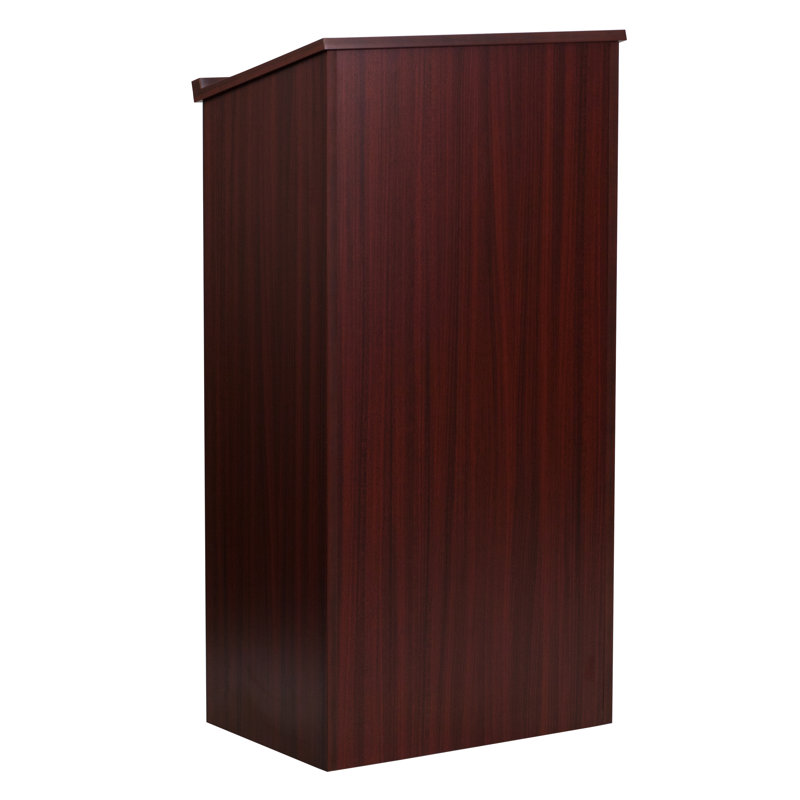 Mahogany Finish Adjustable Shelf Standing Lectern