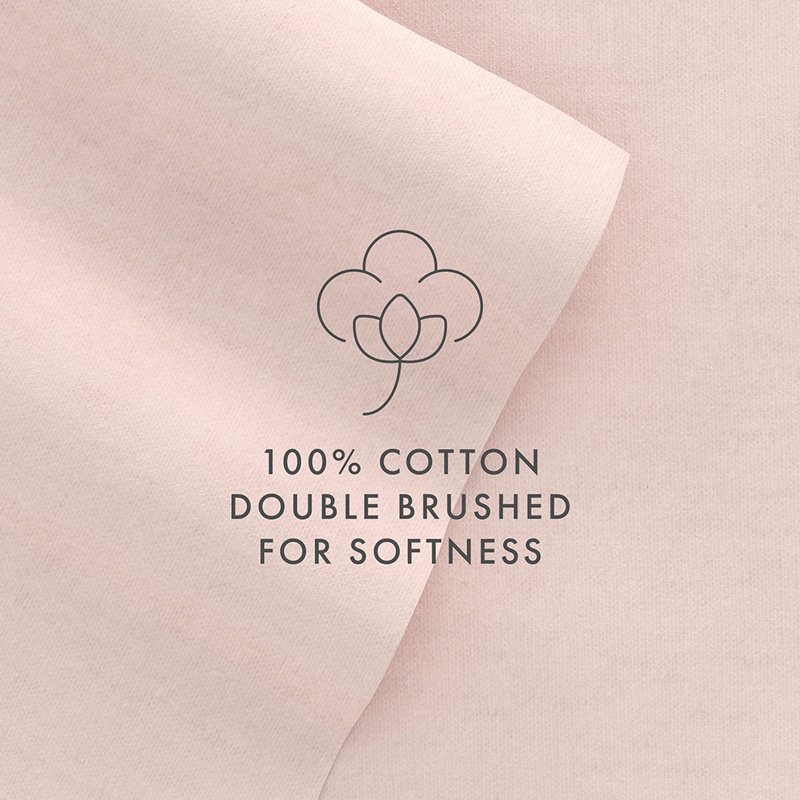 Ensemble de draps 100% coton, Ensemble de draps très grand californien avec 2 t, Rougir