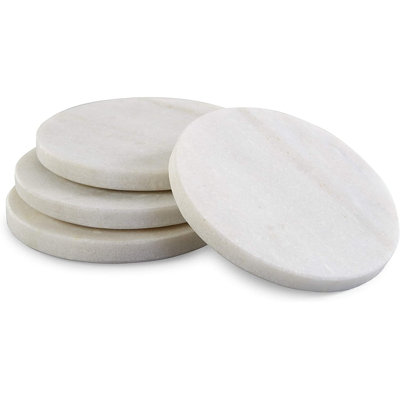 Marble Round 4 Piece Coaster Set