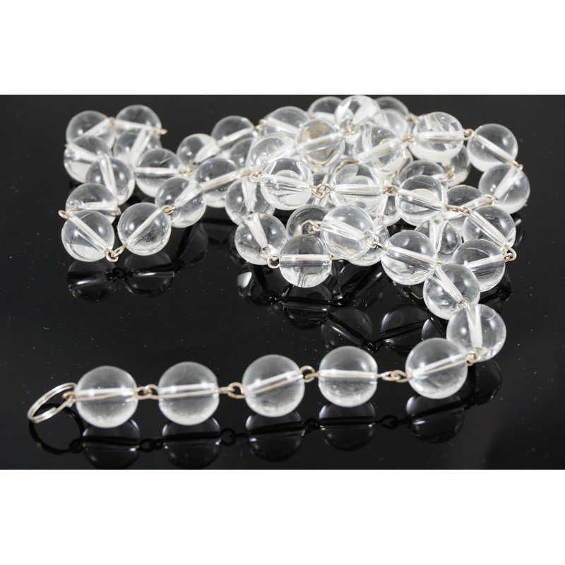 Guirlande fantaisie en cristal blanc, H 0,7 po x L 72 po x p 0,7 po