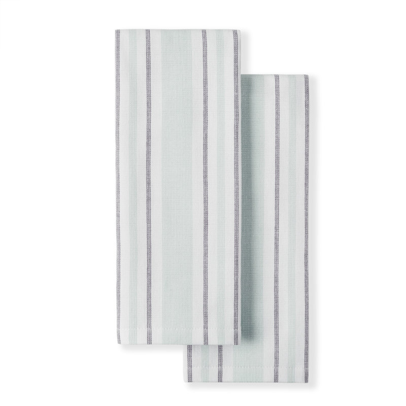 Ensemble de serviettes Martha Stewart Morris Stipe, Vert