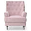 Charmant fauteuil traditionnel à accoudoirs ronds