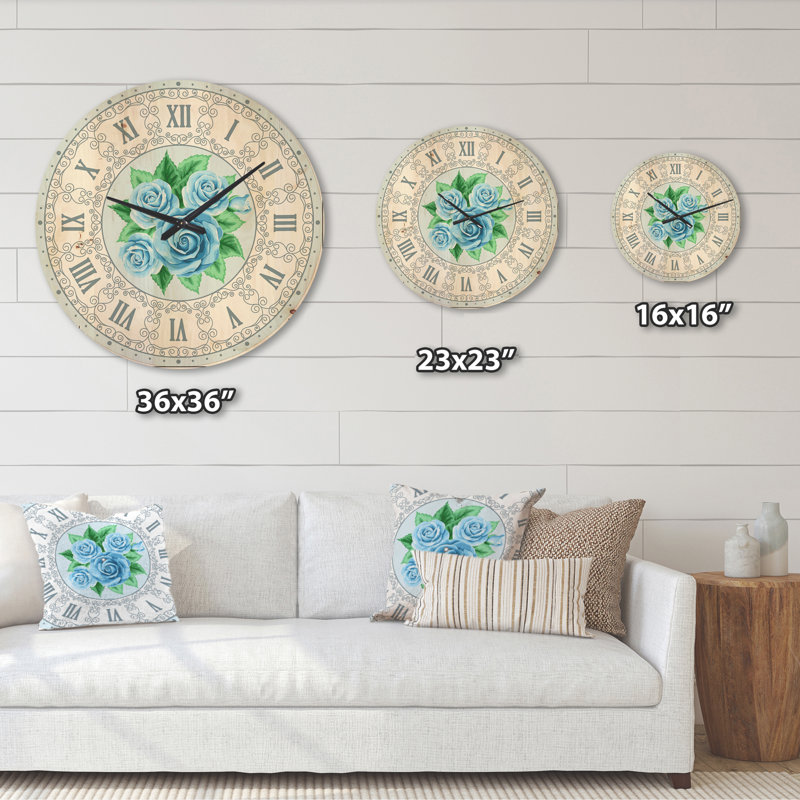 Horloge murale Roses Shabby Elegance, Grand