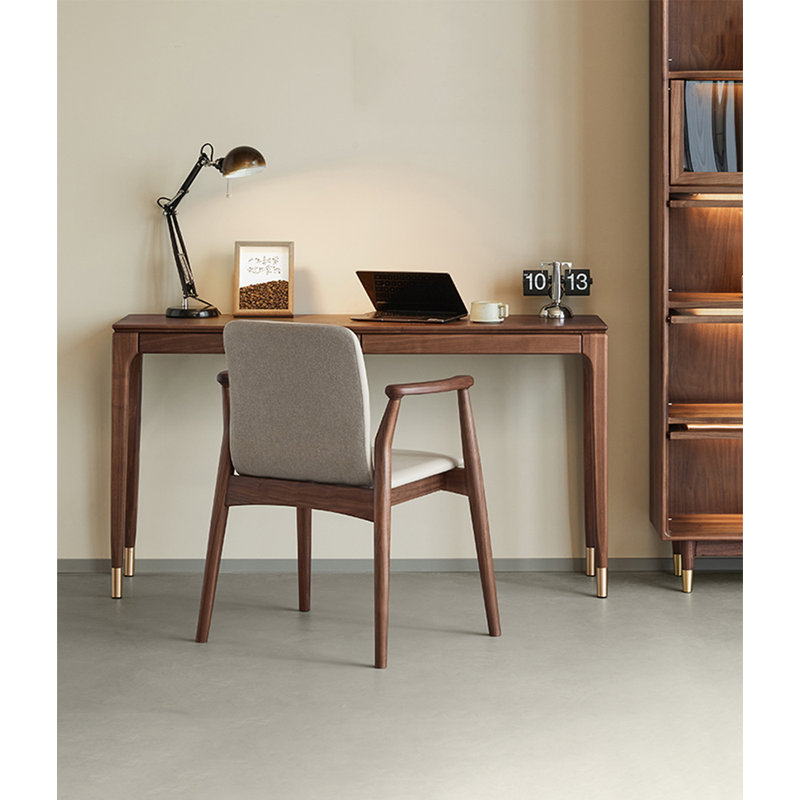 Bureau en bois massif clair et luxueux, H 29,53 po x l 47,24 po x P 15,75 po