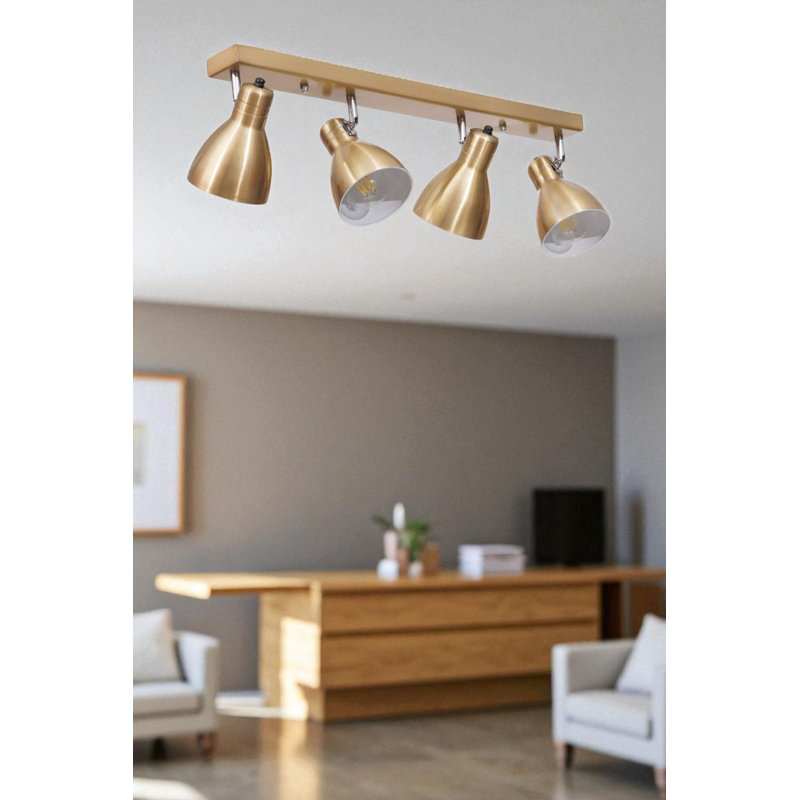 Lustre, Doré, 4 étages, Quatre lumières
