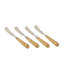 Set Of 4 Stainless Steel & Wood Handle Spreaders