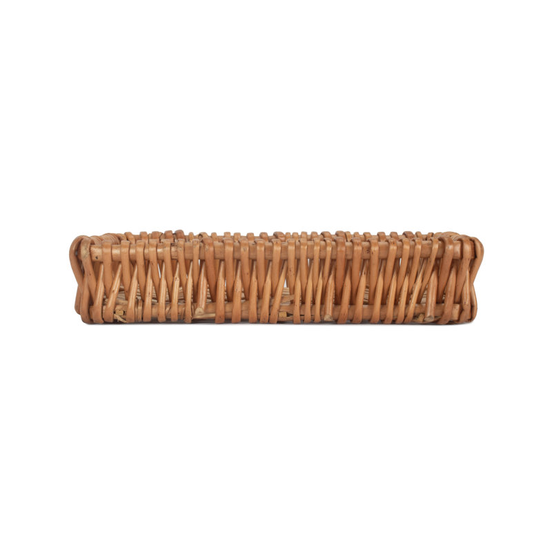Joann Wicker Shallow Storage Tray, 5cm H x 25cm W x 20cm D