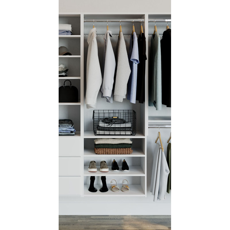 12'' - 25.13'' Closet System (Can Be Cut To Fit), White