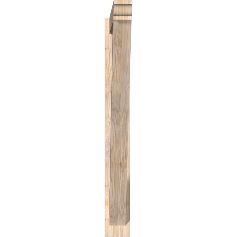 Persienne traditionnelle en bois rustique, Sapin Douglas de 5 1/2 po (lisse), P 48 po x H 48 po
