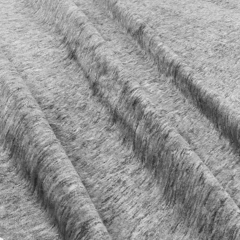 Catalonia Melange Dark Grey Reversible Sherpa Fleece Throw Blanket
