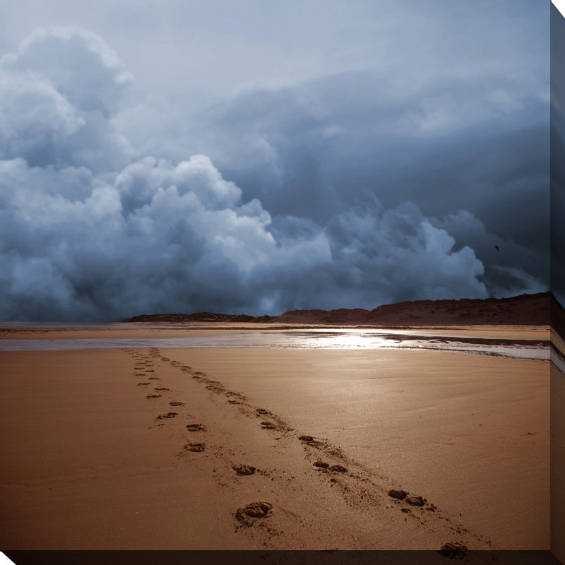« beach storm i », reproduction de photo sur toile tendue, H 24 po x l 24 po x P 1 po