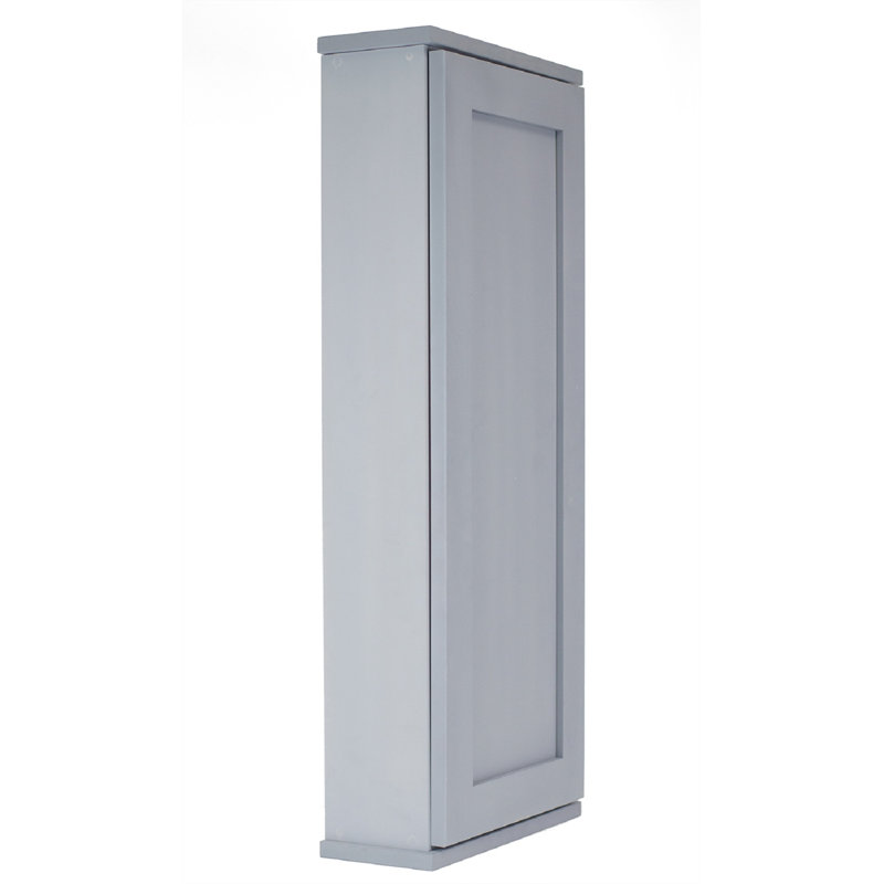 Solid Wood Bathroom Cabinet, Gray