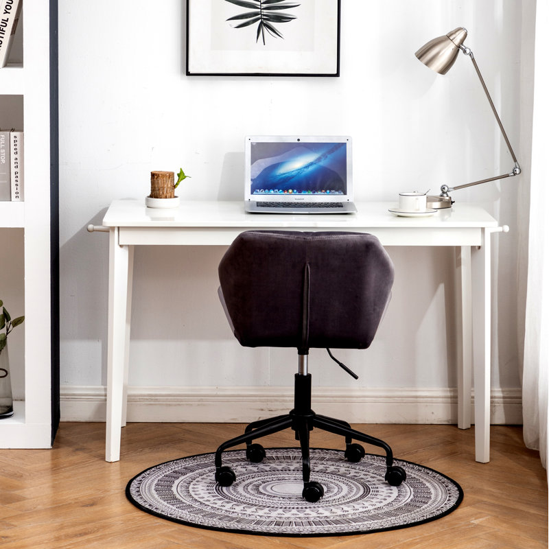 Jeyli Eldon Diamond Tufted Adjustable Swivel Office Chair, Gray