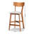 Upholstered Counter Stool with Solid Wood Frame-1832219544