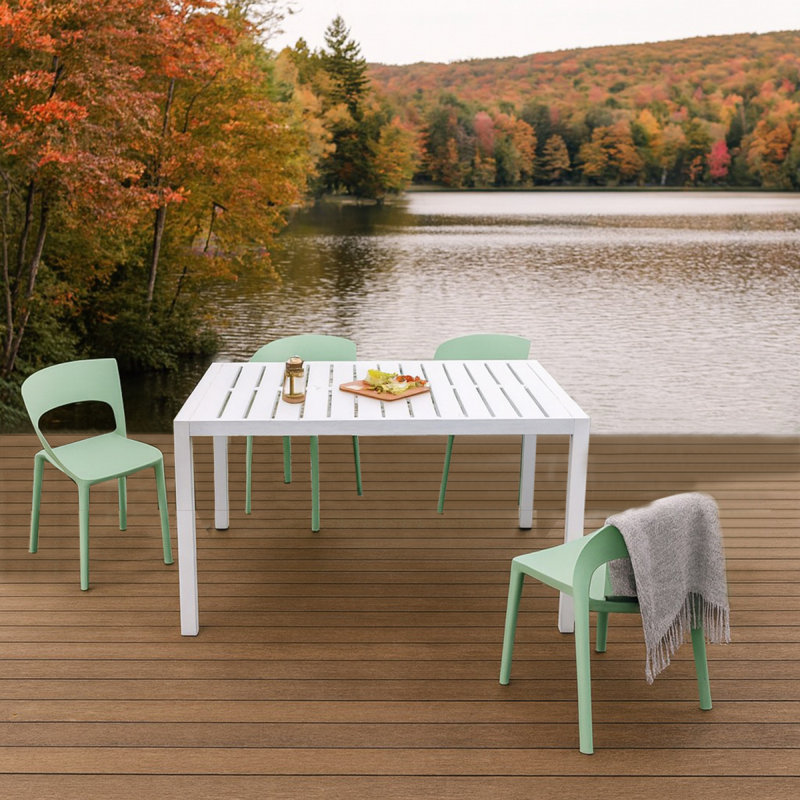 Chaise à accoudoirs en polypropylène Haze Green, Vert brume