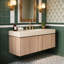 Wall Mounted Single Vanity Bathroom Vanity With Solid Surface Top-1614626148