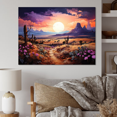 Violet Vista cactus - impressions sur toile de cactus