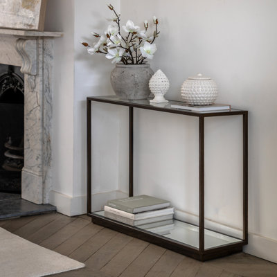 120 cm W Glass Top Console Table